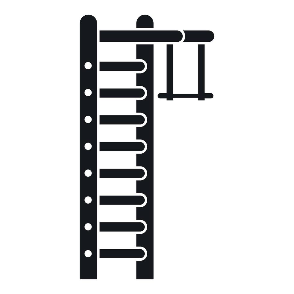 icône de l'échelle suédoise, style simple vecteur