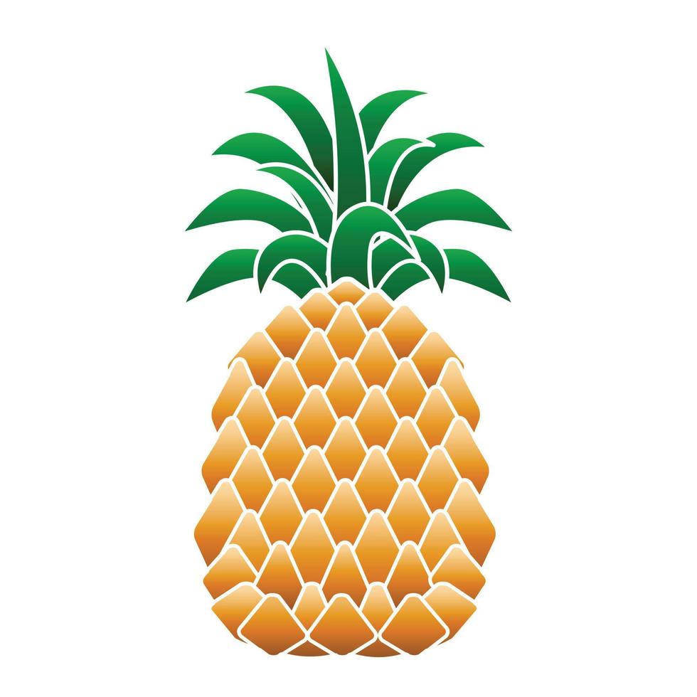 icône d'ananas d'été, style cartoon vecteur