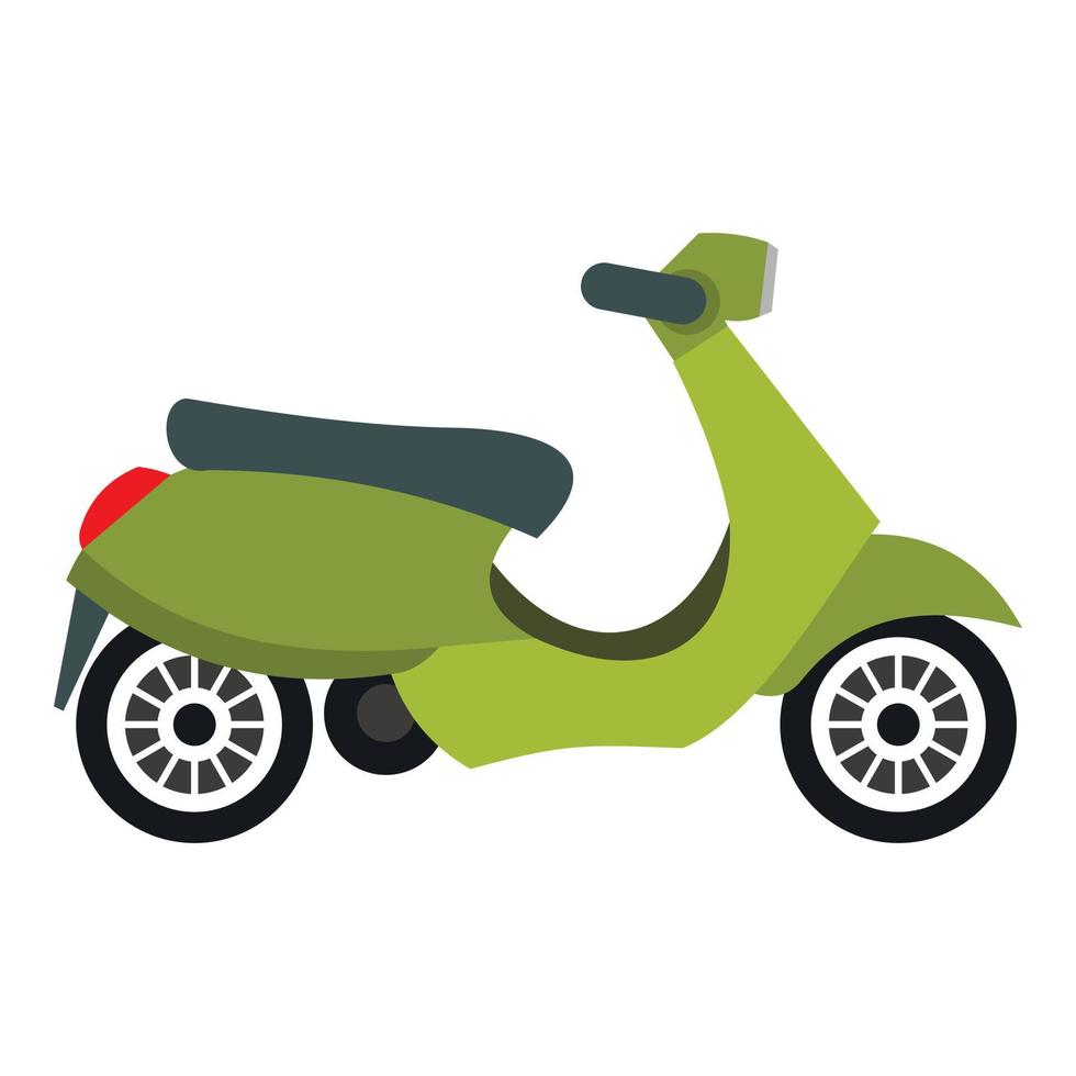 icône de scooter, style plat vecteur