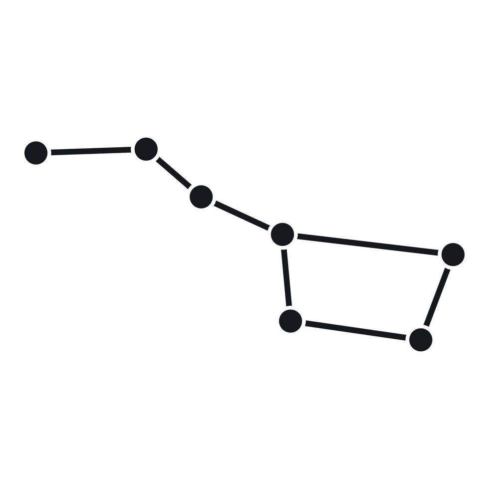 l'icône de la constellation du grand ours, style simple vecteur