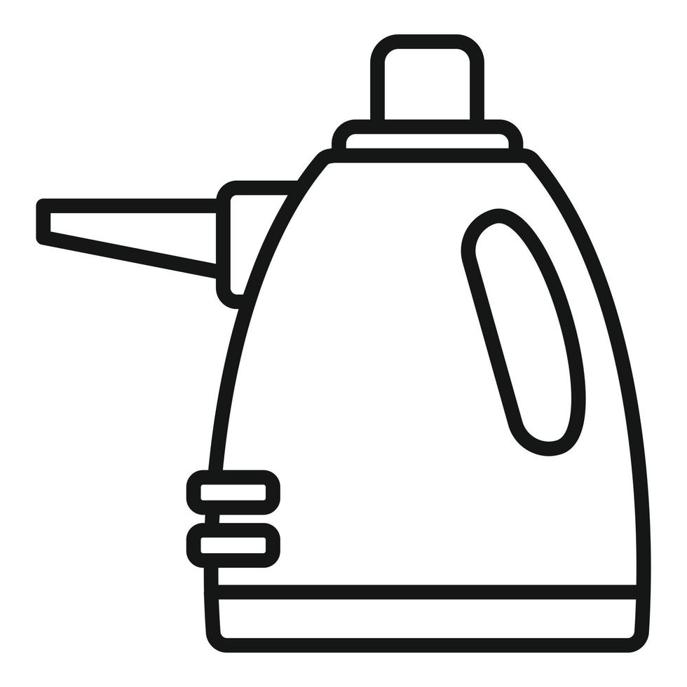 icône de nettoyeur à vapeur de pureté, style de contour vecteur