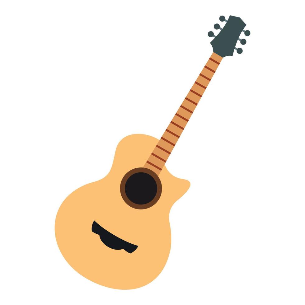 icône de guitare, style plat vecteur