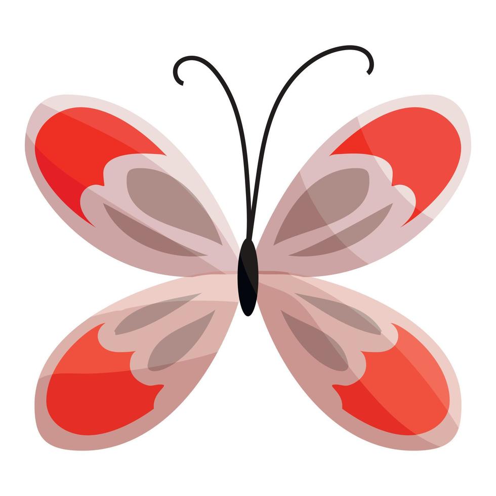 icône papillon, style dessin animé vecteur