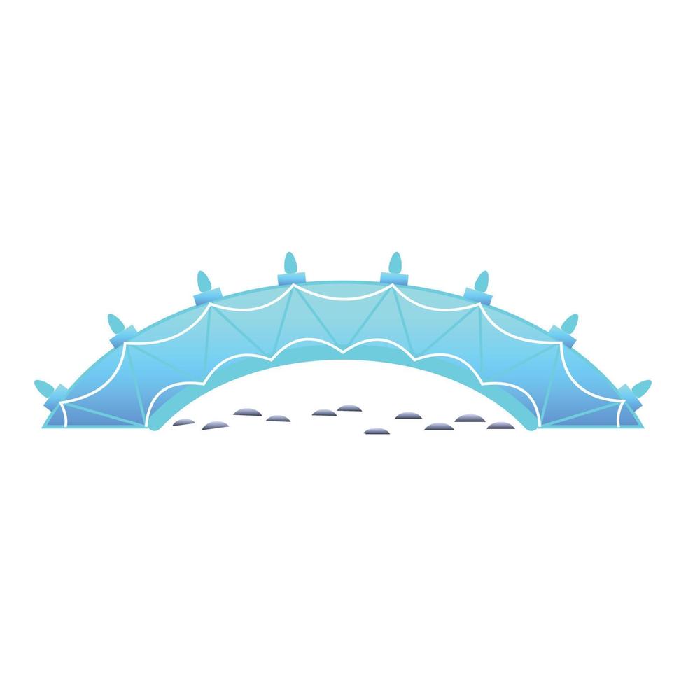 icône de pont bleu, style cartoon vecteur