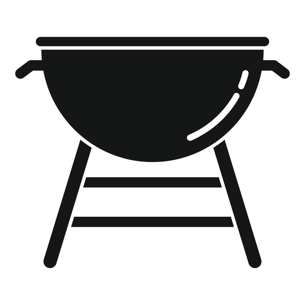 icône de brasero de cuisine, style simple vecteur