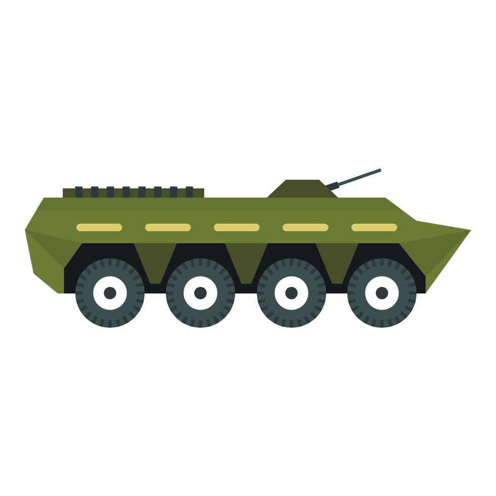 icône de transport de troupes blindé, style plat vecteur