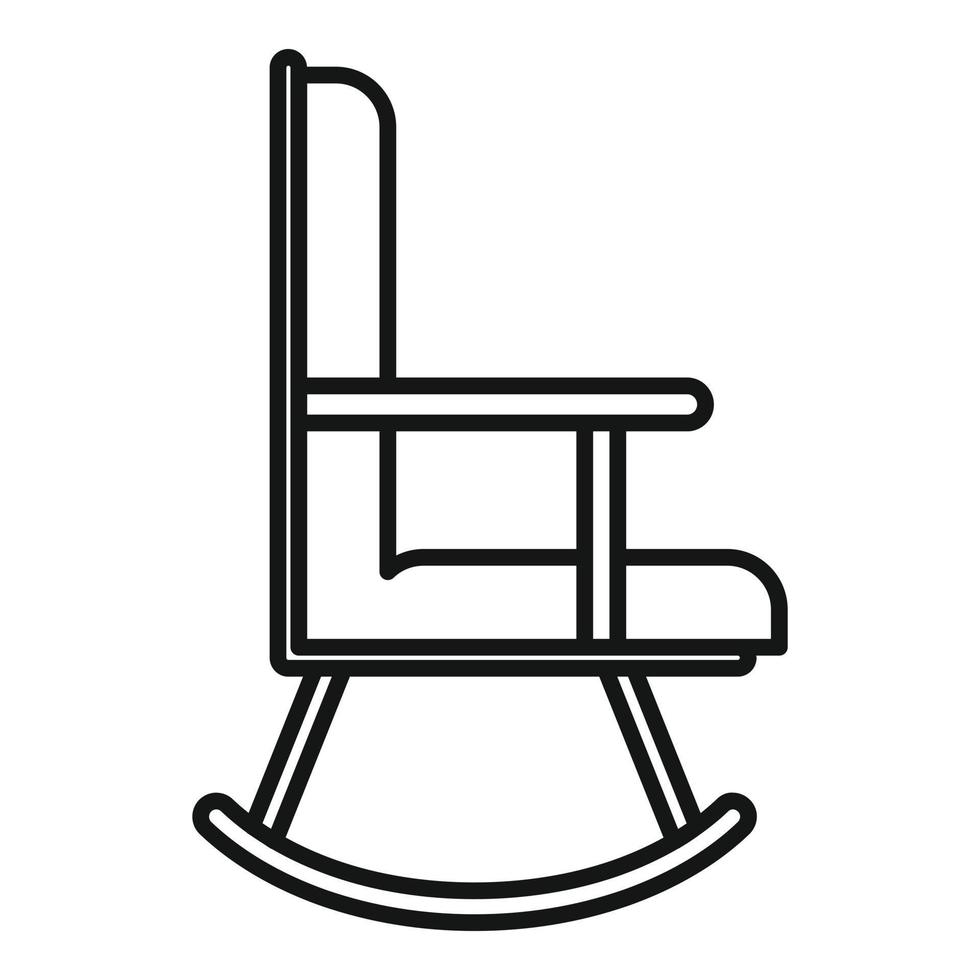 icône de chaise de soins infirmiers, style de contour vecteur