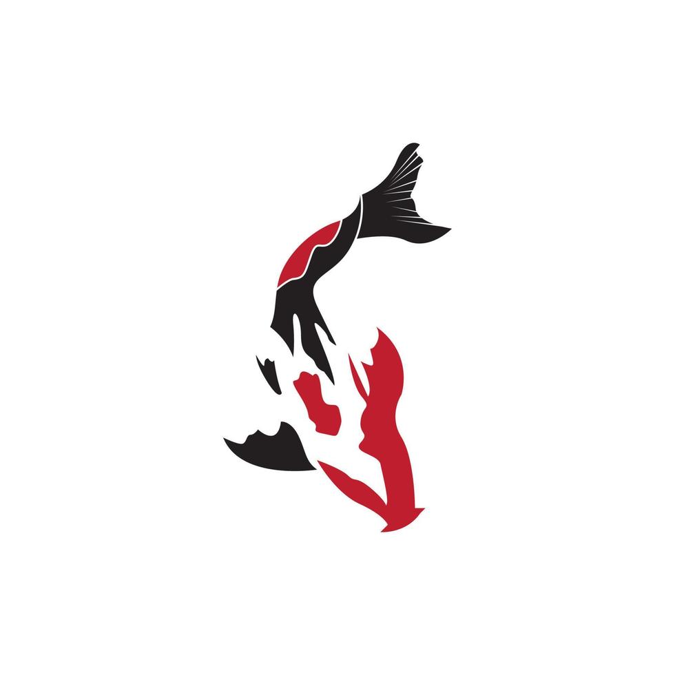 illustration vectorielle de poisson koi logo vecteur