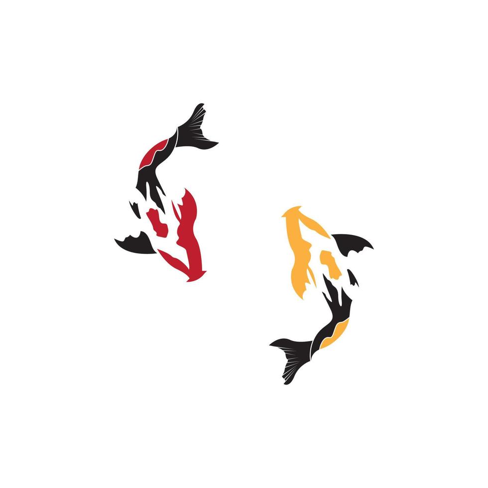 illustration vectorielle de poisson koi logo vecteur