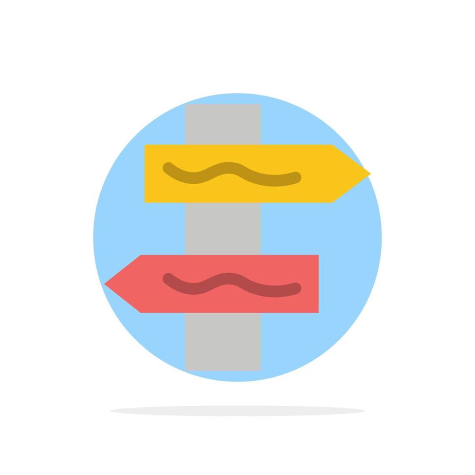 index navigation route abstrait cercle fond plat couleur icône vecteur