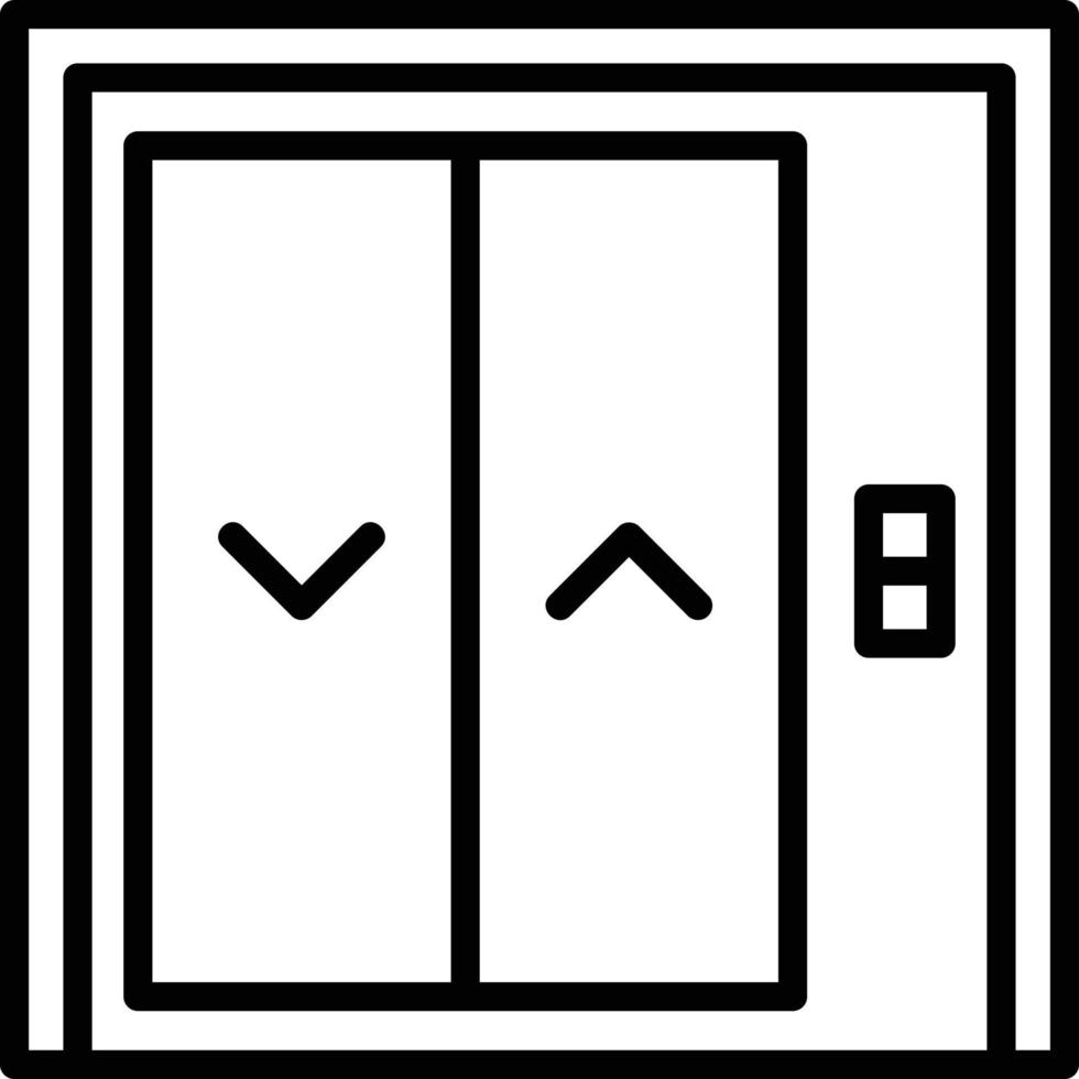 icône de ligne d'ascenseur vecteur