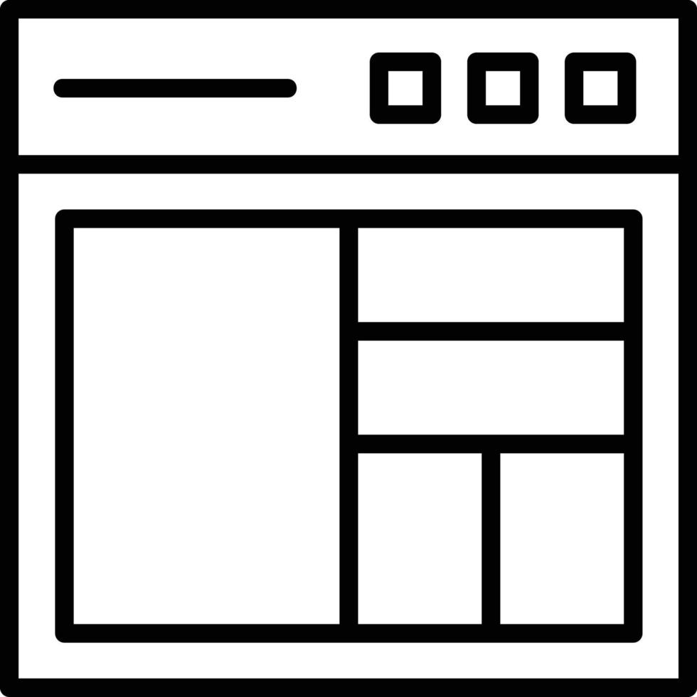 icône de ligne de mise en page vecteur