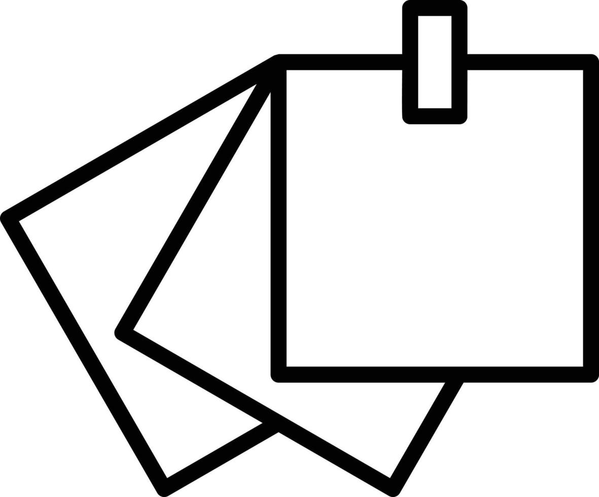 icône de ligne de notes autocollantes vecteur
