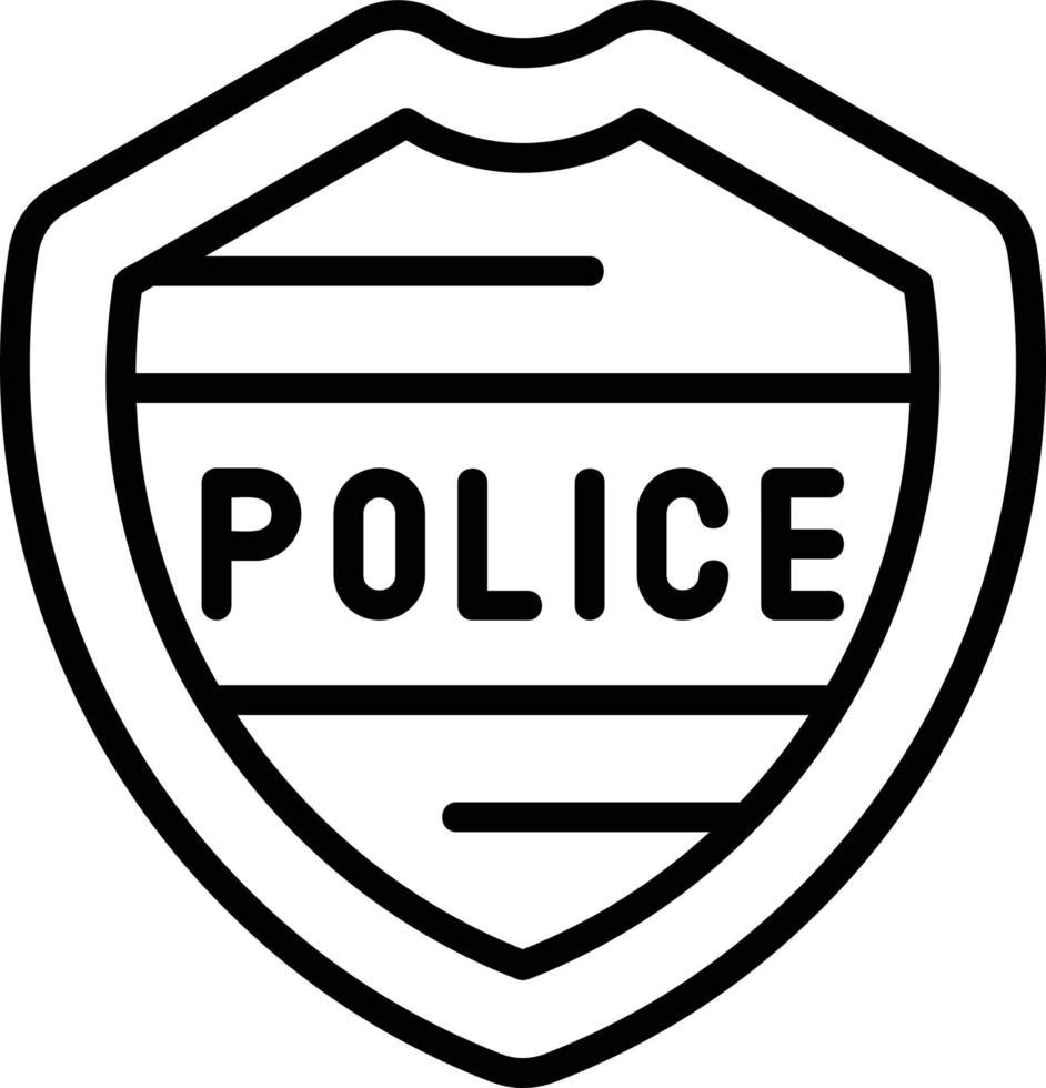 icône de ligne de police vecteur