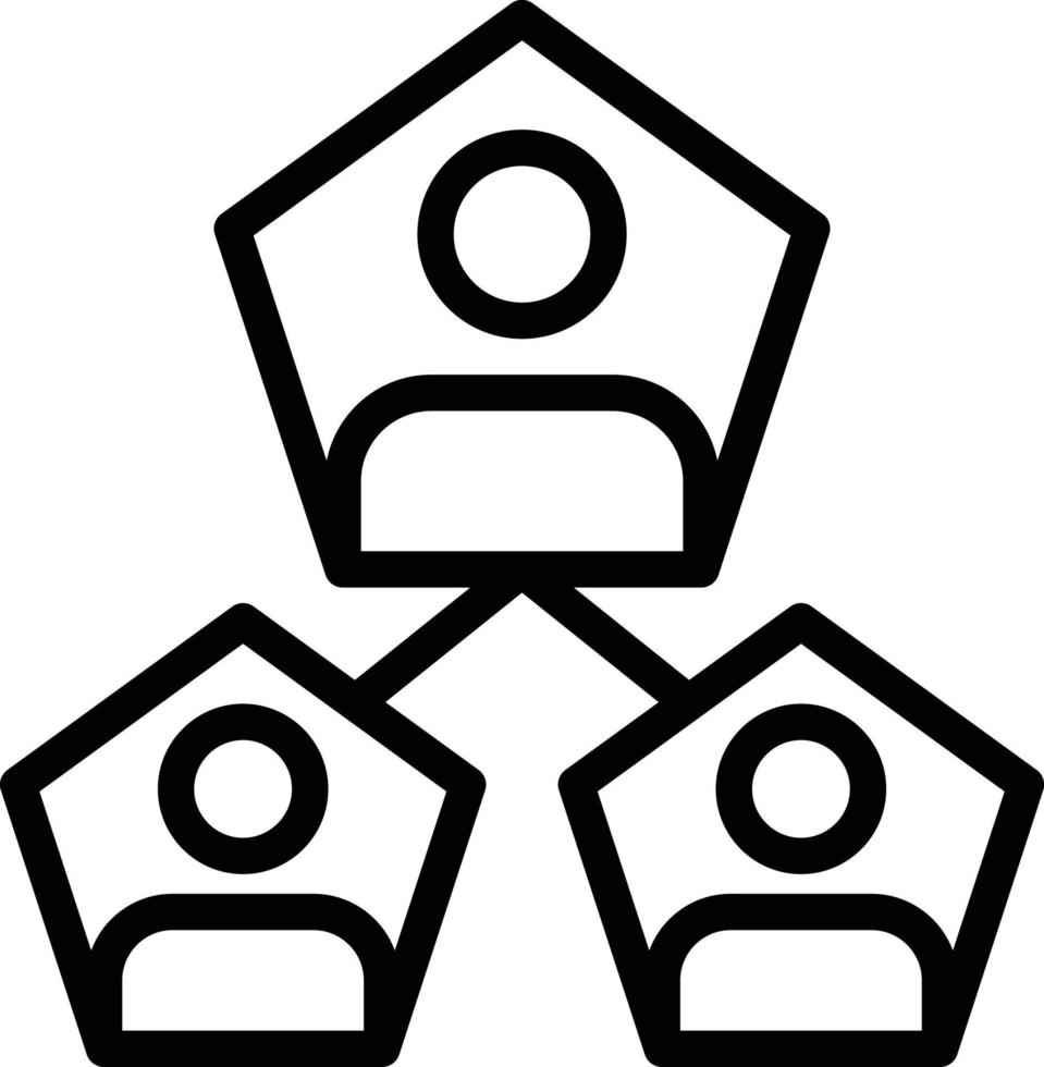 icône de ligne de segmentation vecteur