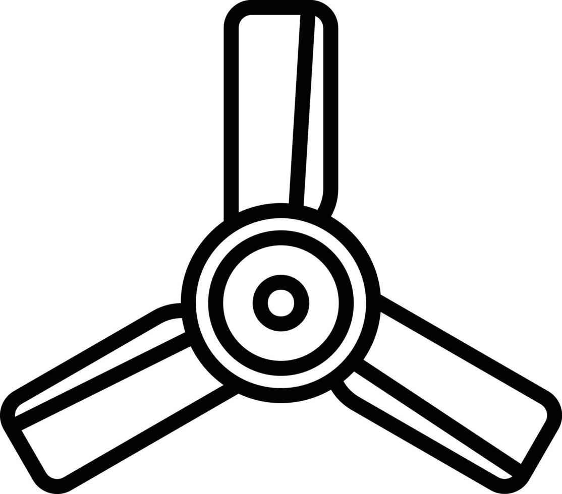 icône de ligne de ventilateur vecteur