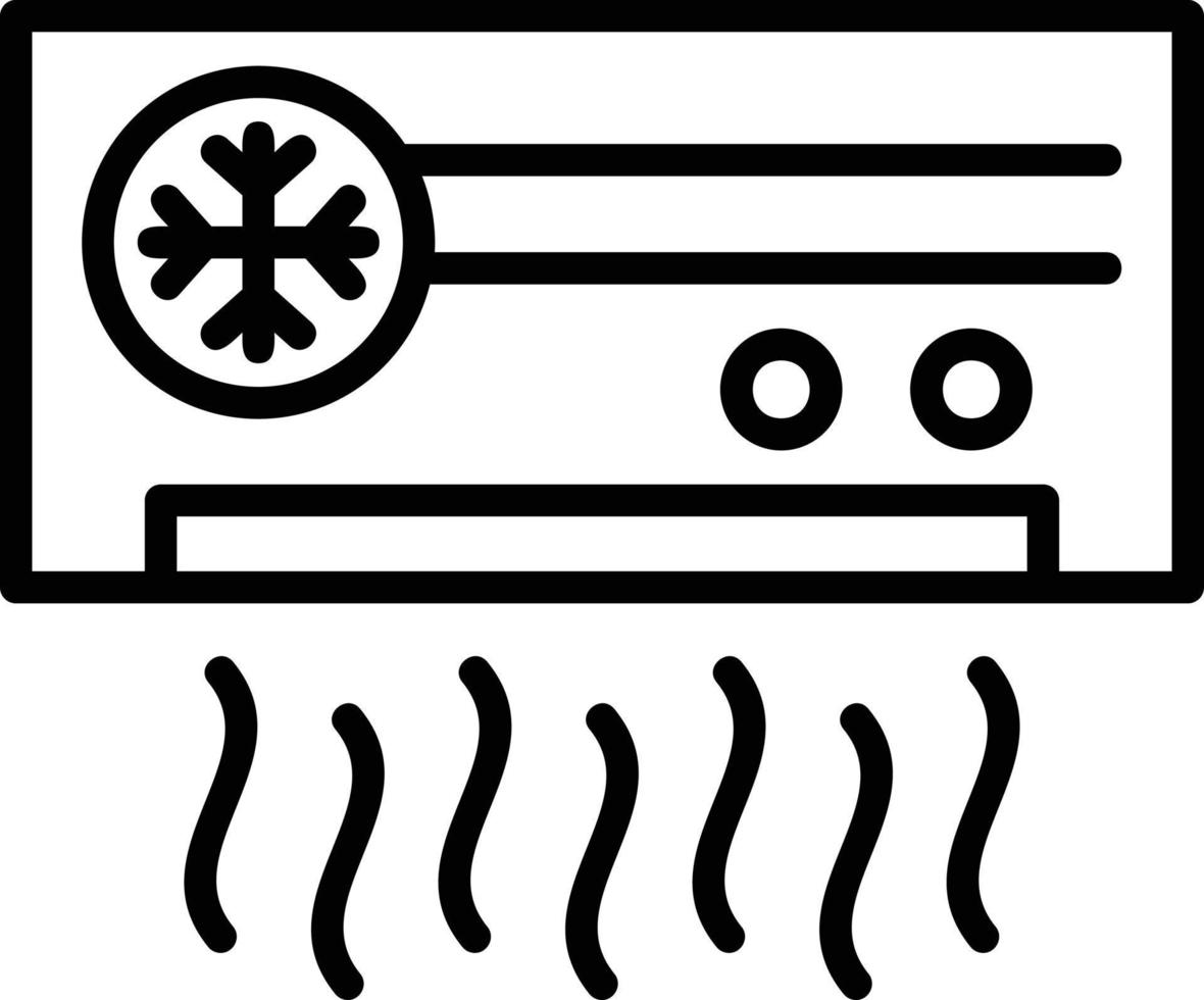 icône de ligne de climatiseur vecteur