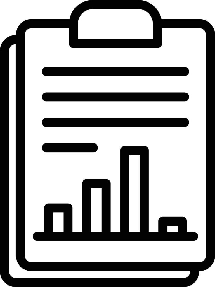 icône de ligne de rapport vecteur