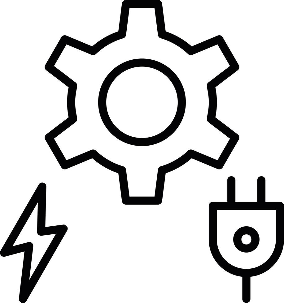 icône de ligne de puissance et d'énergie vecteur