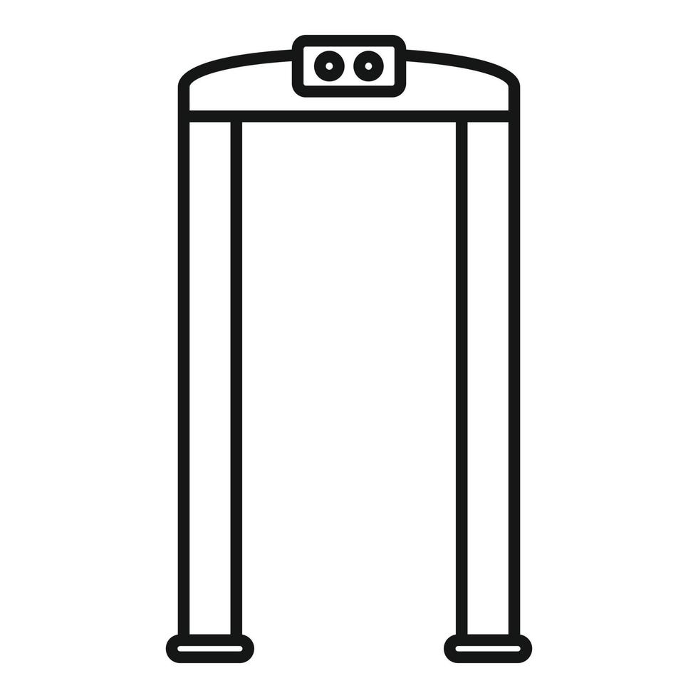 icône de détecteur de métaux arch, style de contour vecteur