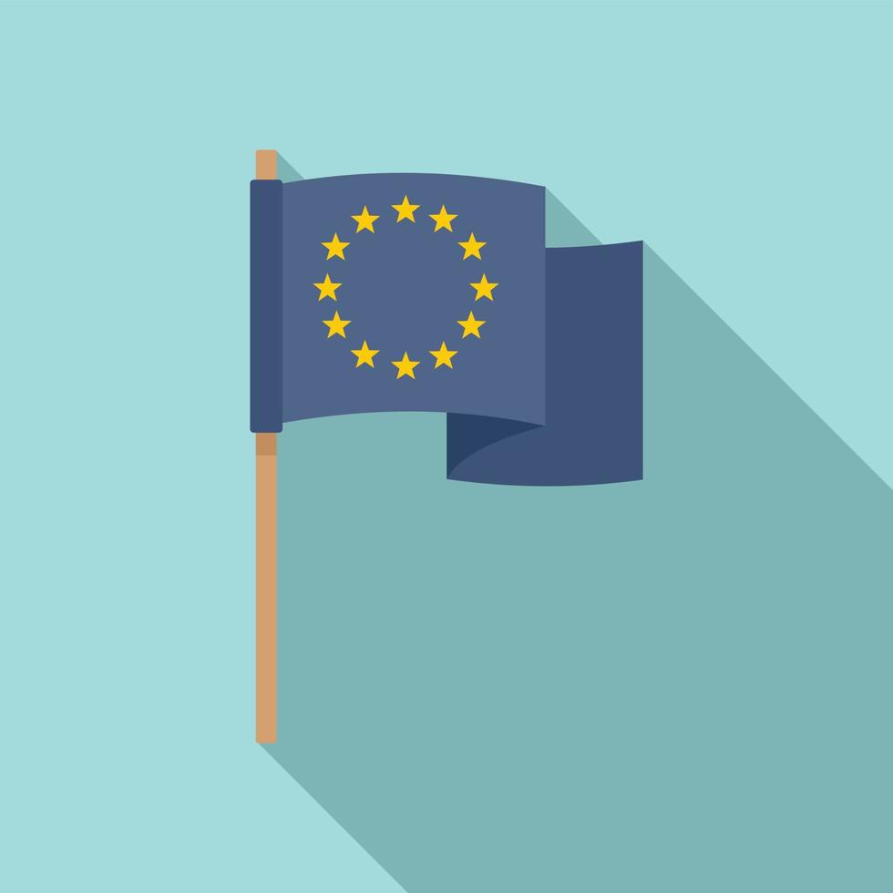 icône du drapeau de l'union européenne, style plat vecteur
