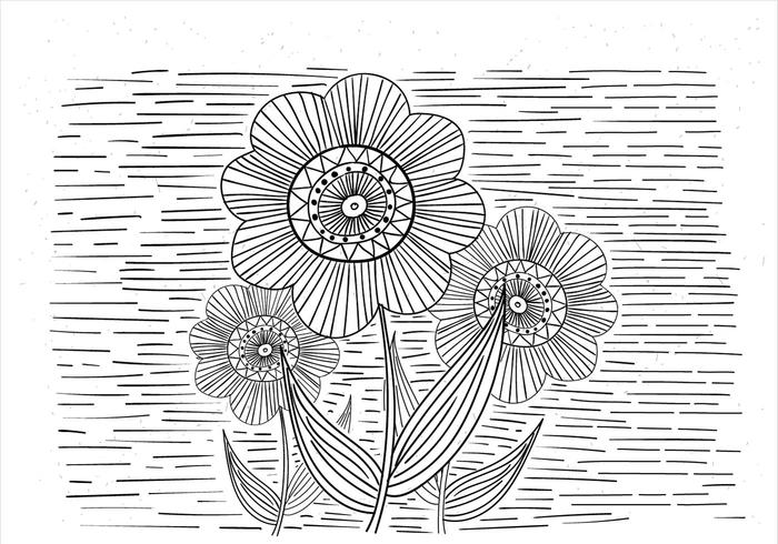 Illustration de fleur de vecteur libre