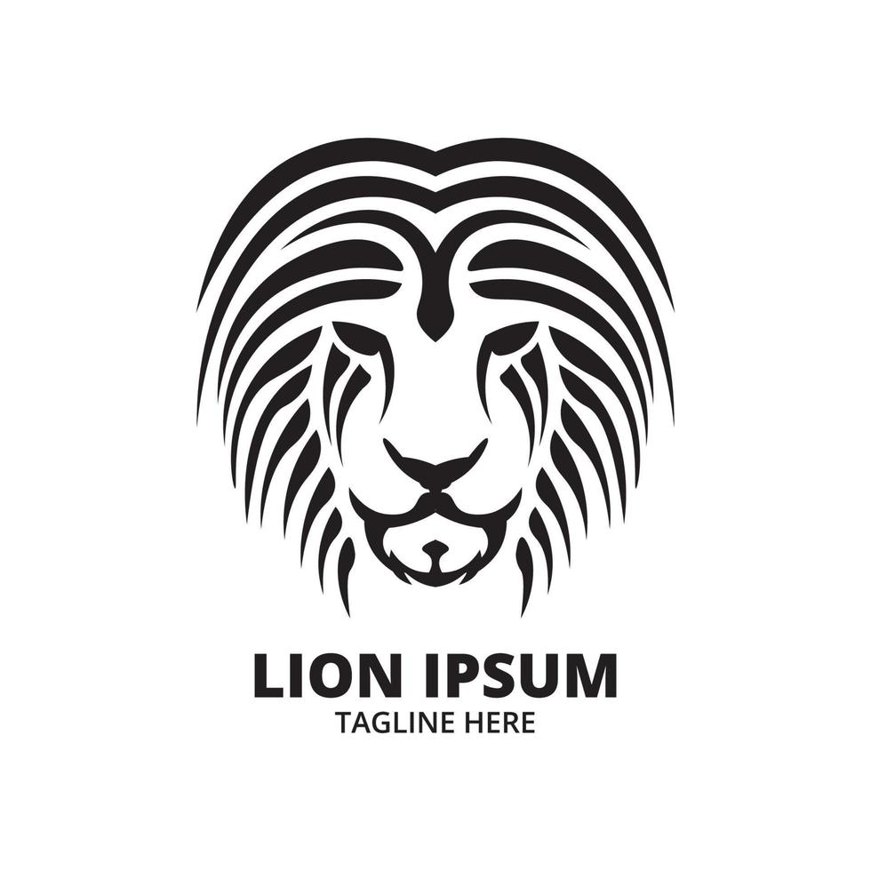 tête de lion illustration vectorielle dans un style décoratif, bon pour la marque de mode aussi le logo d'entreprise vecteur