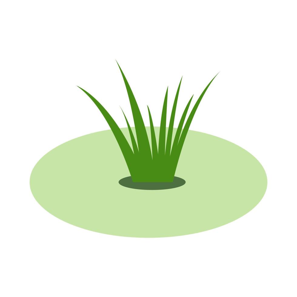 icône de dessin animé d'herbe sur fond blanc. illustration vectorielle. ep 10. vecteur