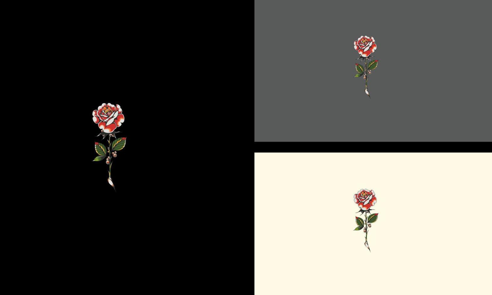 rose rouge fleurs belle illustration vectorielle mascotte vecteur