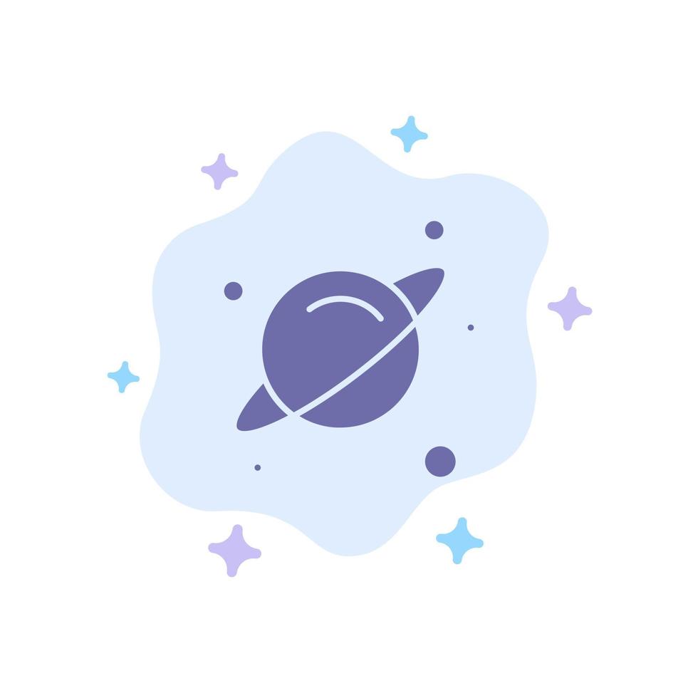 planète science espace bleu icône sur fond de nuage abstrait vecteur