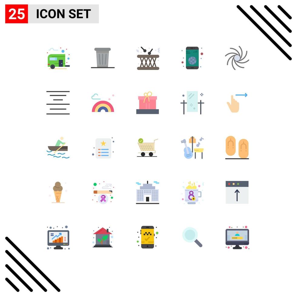 ensemble de 25 symboles d'icônes d'interface utilisateur modernes signes pour application mobile arbre app instrument éléments de conception vectoriels modifiables vecteur