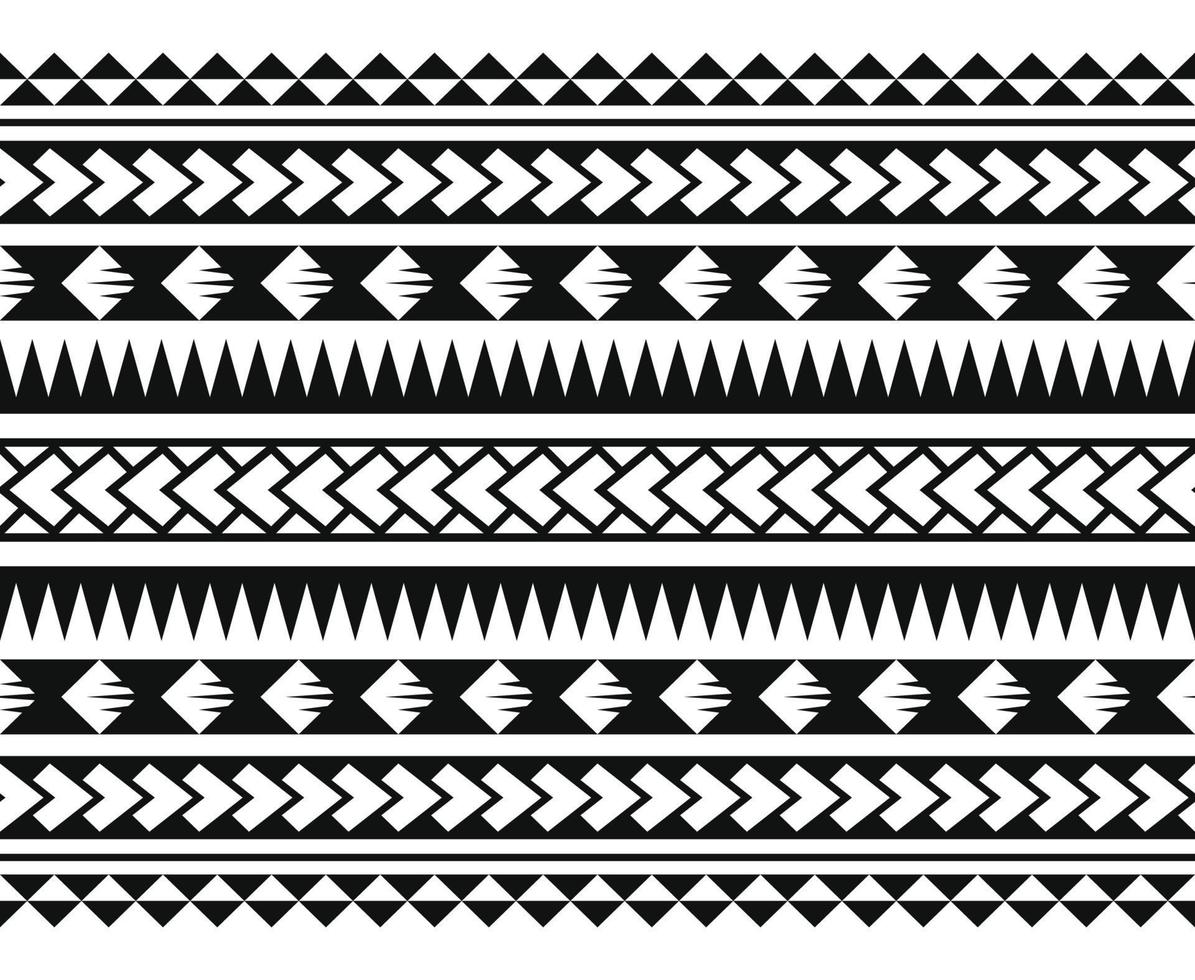 modèle hawaï sans couture tribal maori polynésien. arrière-plan pour tissu, papier peint, modèle de carte, papier d'emballage, décoration, tapis, textile, couverture. motif de style de tatouage ethnique vecteur