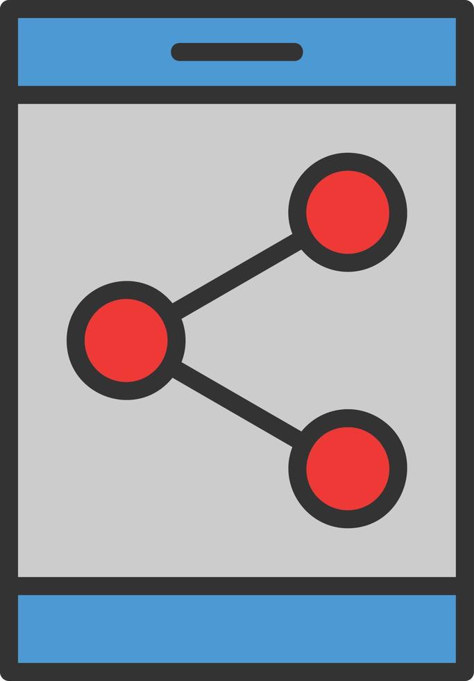 icône remplie de ligne de partage vecteur