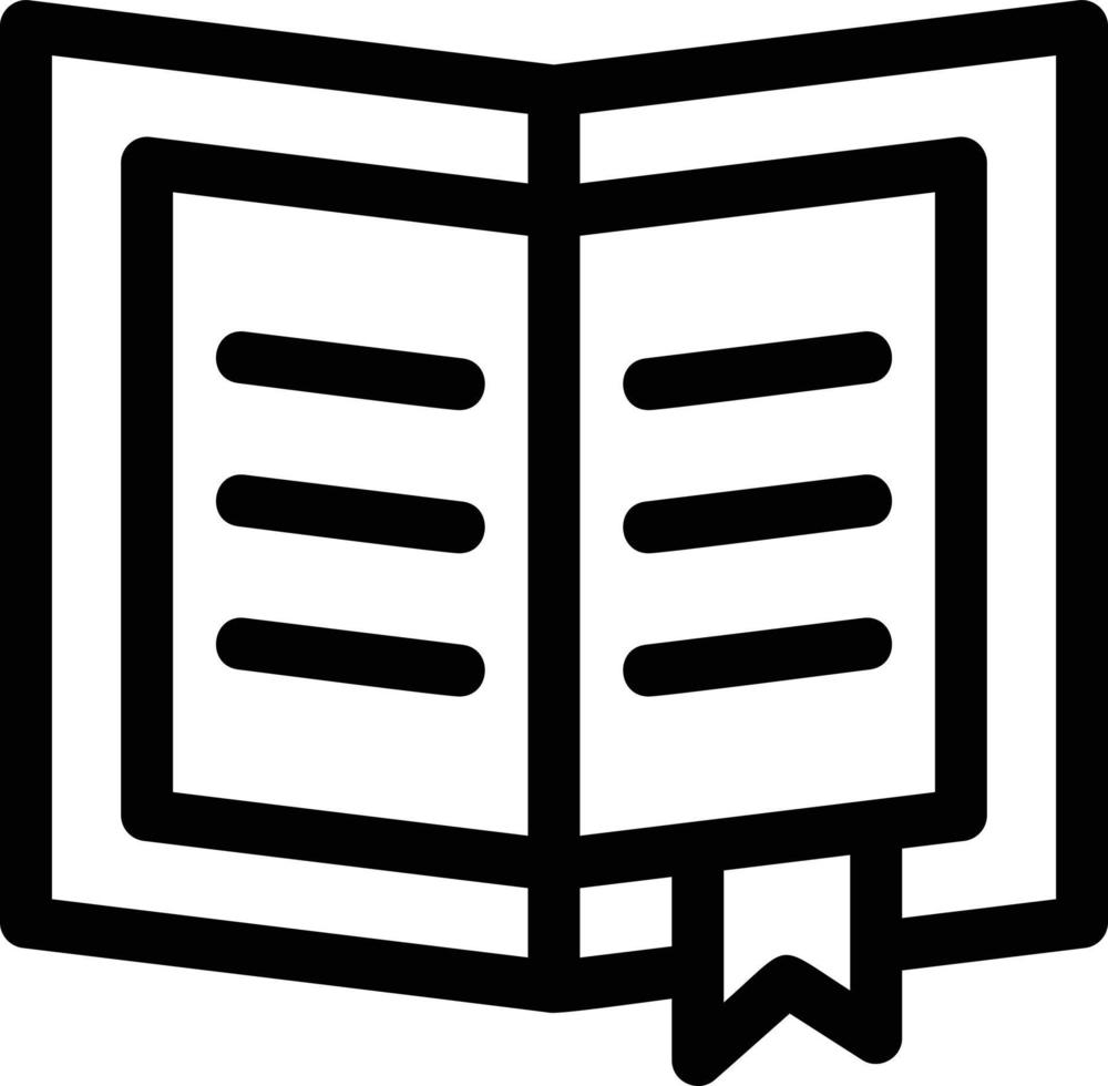icône de ligne de livre ouvert vecteur