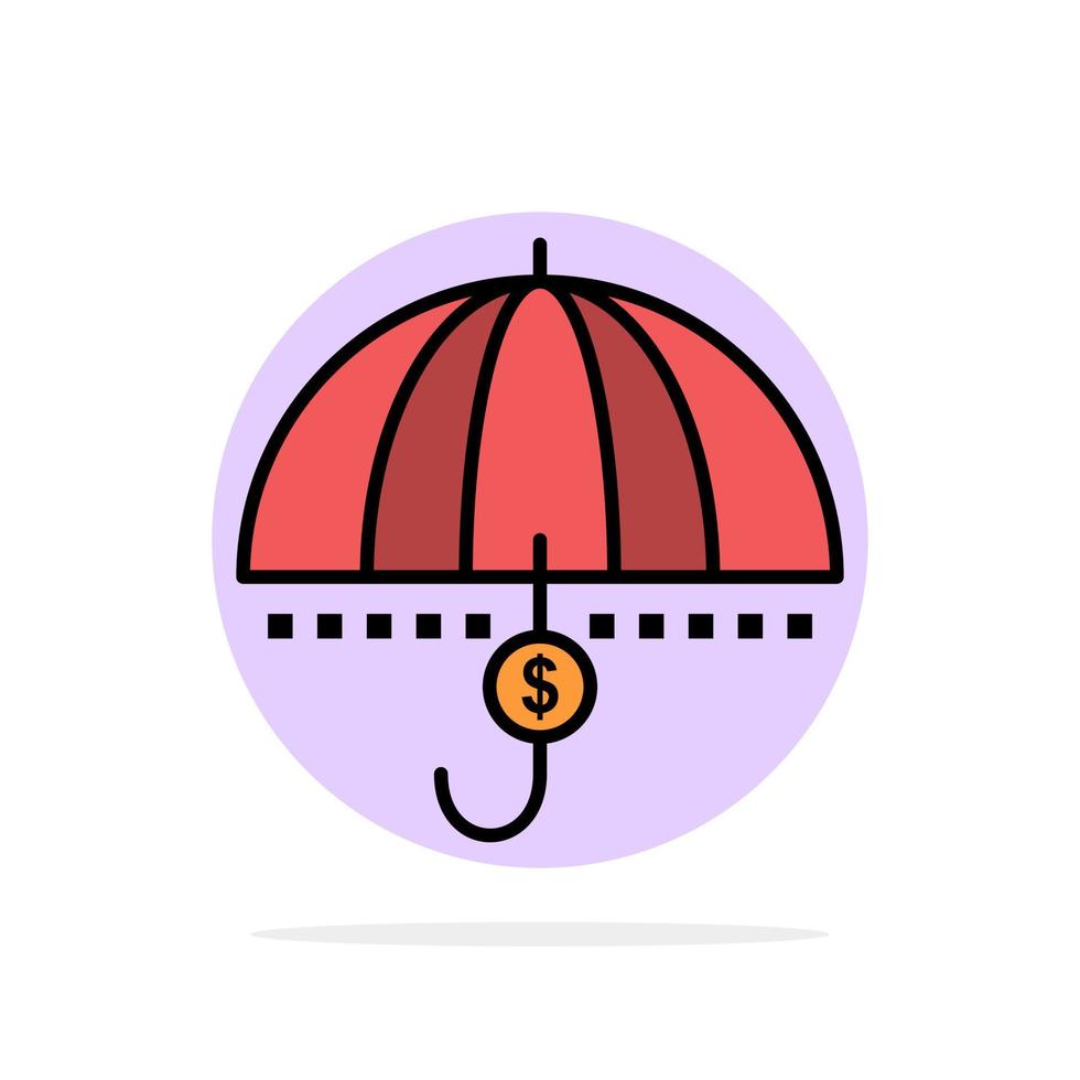 fonds finance financier argent protection sécurité sécurité soutien abstrait cercle fond plat couleur icône vecteur
