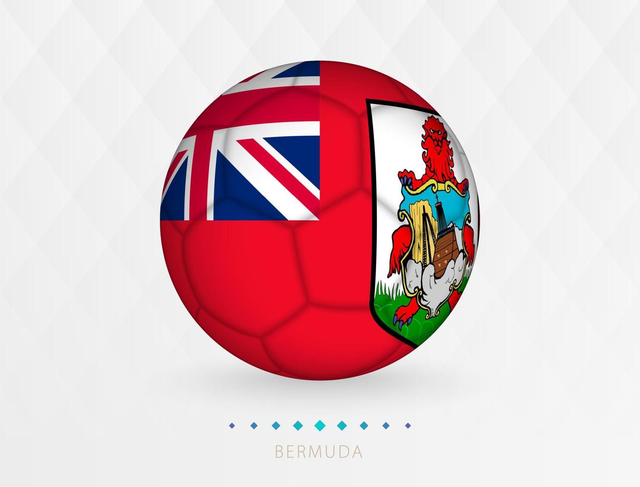ballon de football avec motif drapeau des bermudes, ballon de football avec drapeau de l'équipe nationale des bermudes. vecteur