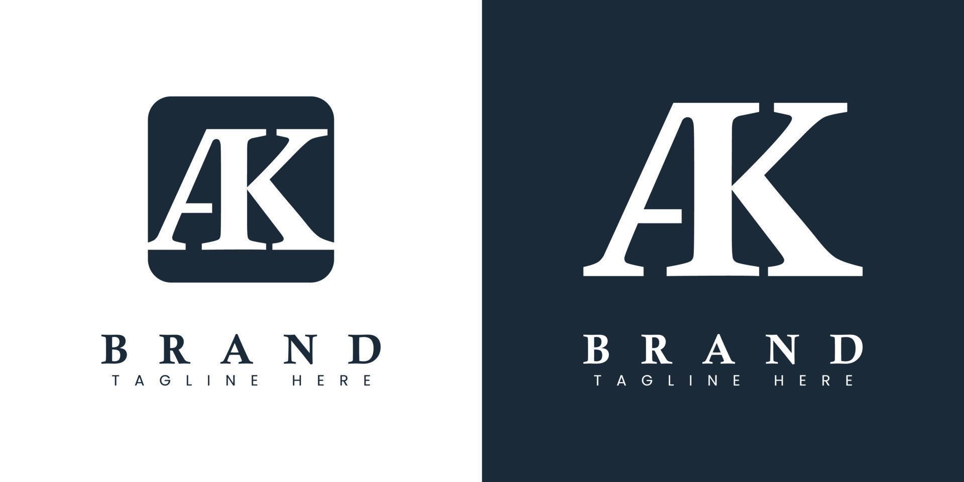 logo ak de lettre moderne et simple, adapté à toute entreprise avec des initiales ak ou ka. vecteur