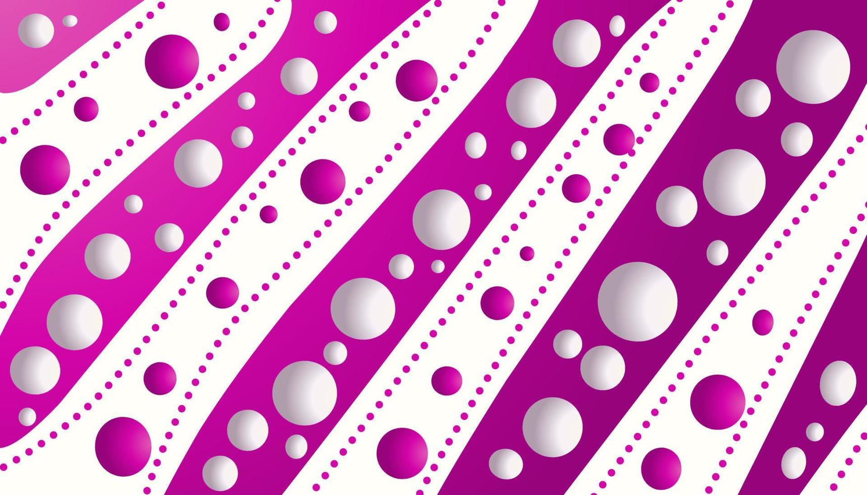 la conception de fond violet et blanc avec des boules de couleur dégradée convient aux bannières, affiches, etc. vecteur