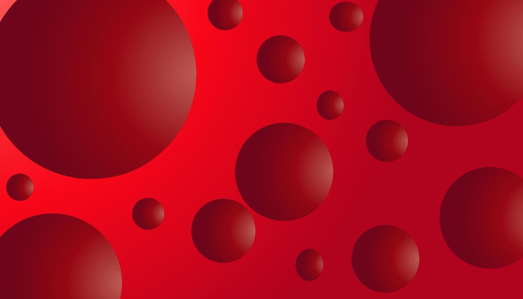 conception de fond rouge dégradé avec des boules dégradées adaptées aux bannières, affiches et autres vecteur