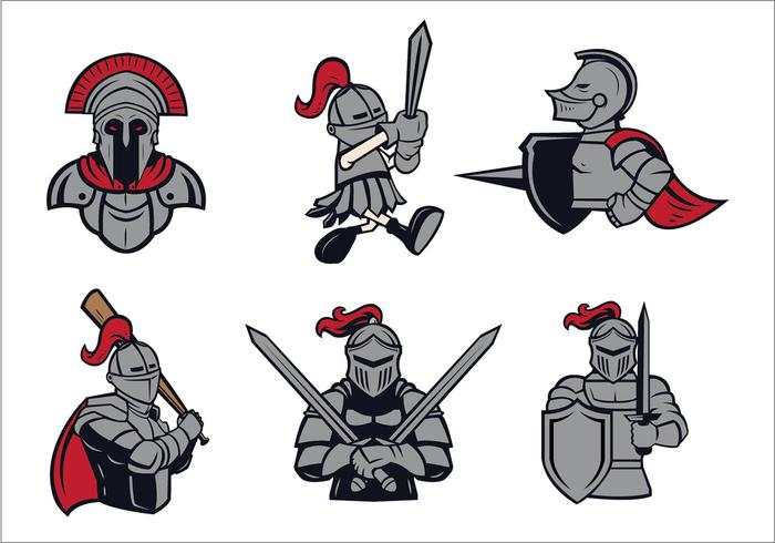 Free Knights Logo Vector Set