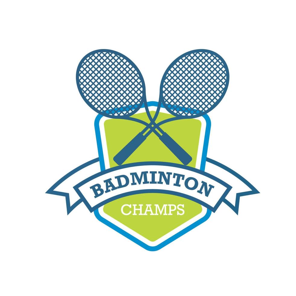 création de logo de badminton logo de sport vecteur