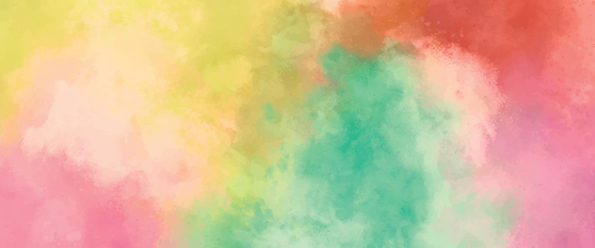 aquarelle colorée abstraite pour le fond. pastel coloré dessin texture grunge. taches d'aquarelle arc-en-ciel. vecteur