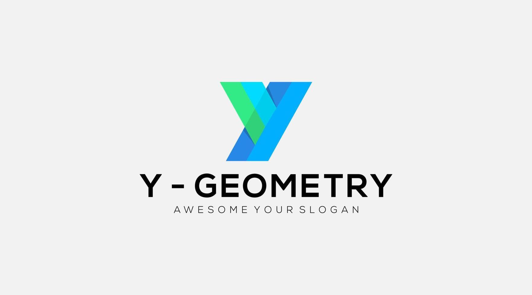 illustration vectorielle de la création de logo géométrique lettre y vecteur