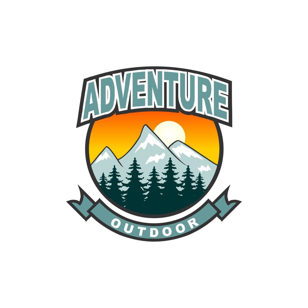 logo vectoriel d'aventure en plein air