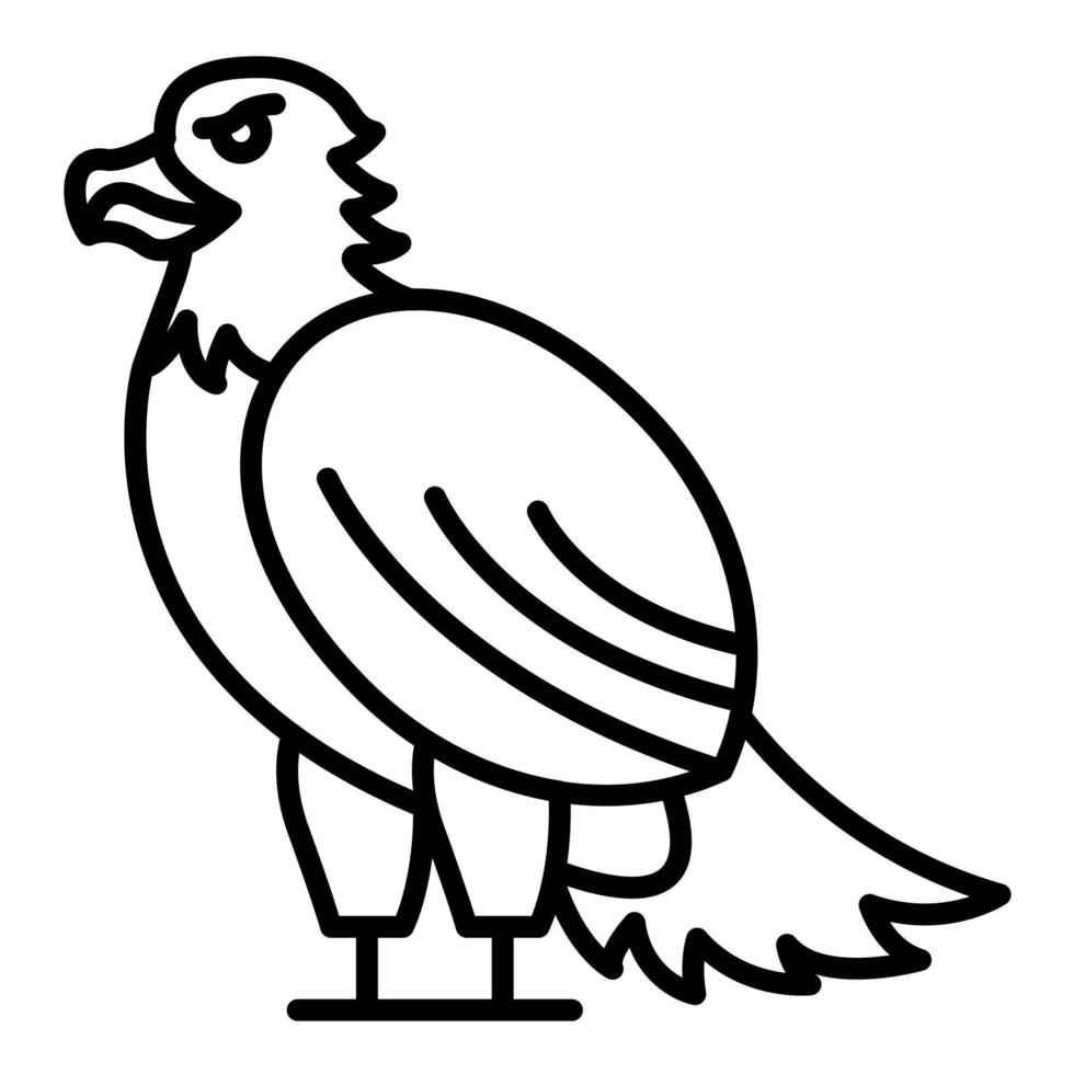 icône de ligne d'aigle vecteur
