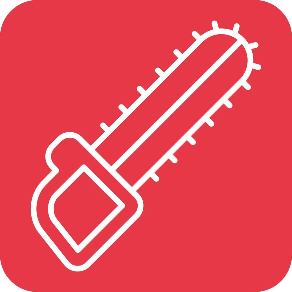 ligne de tronçonneuse icônes d'arrière-plan de coin rond vecteur