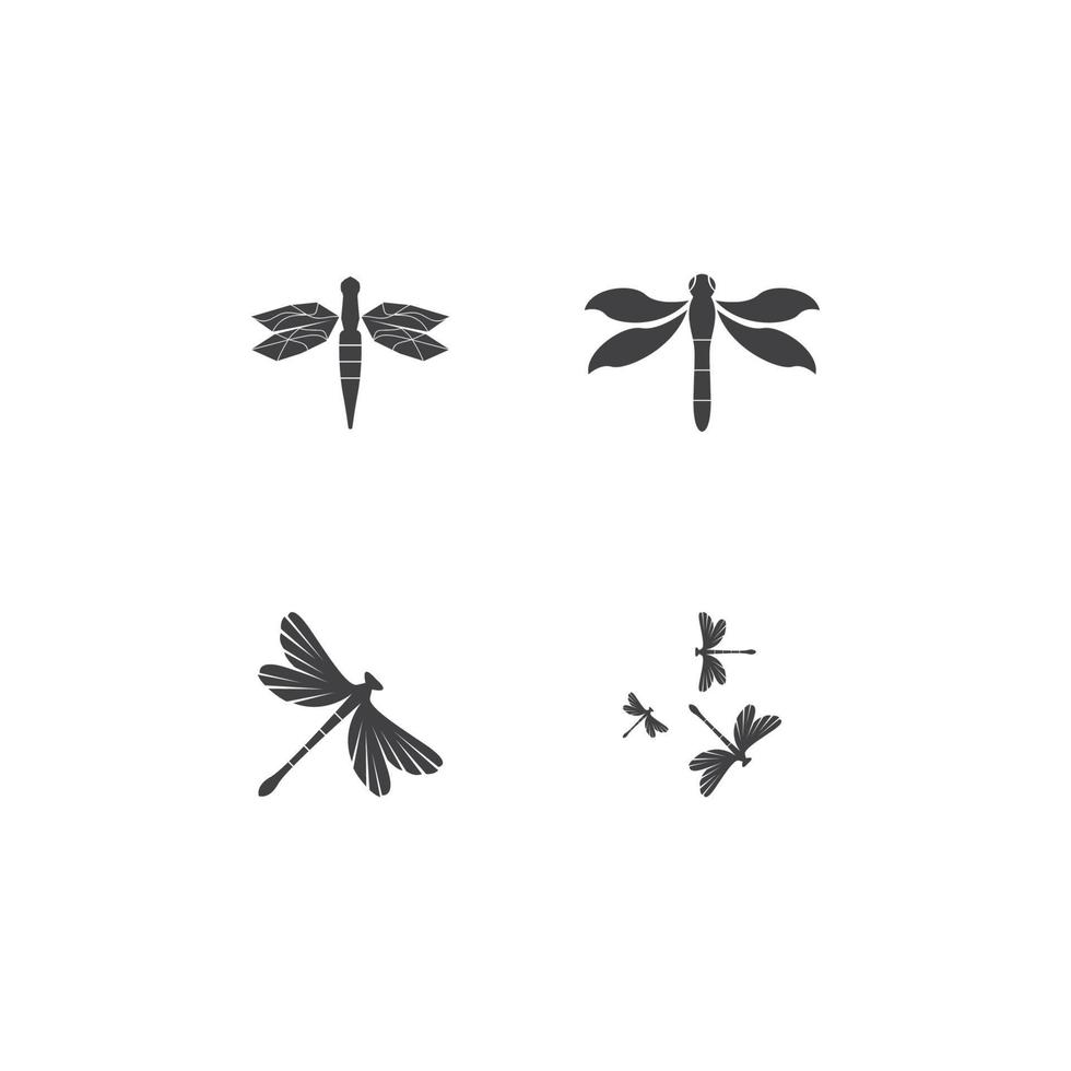 icône illustration libellule vecteur