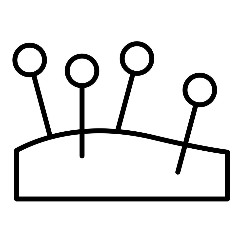 icône de ligne d'acupuncture vecteur