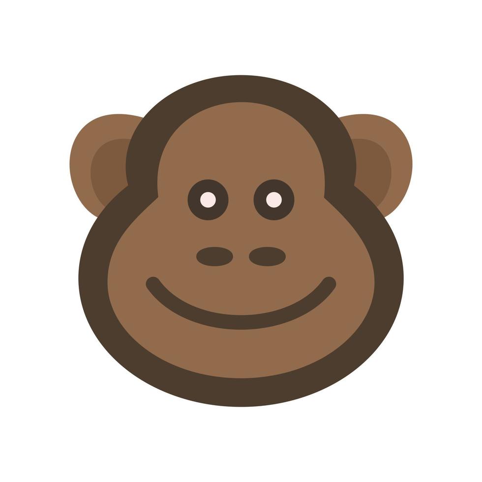 tête de singe icône d'illustration vectorielle animal vecteur
