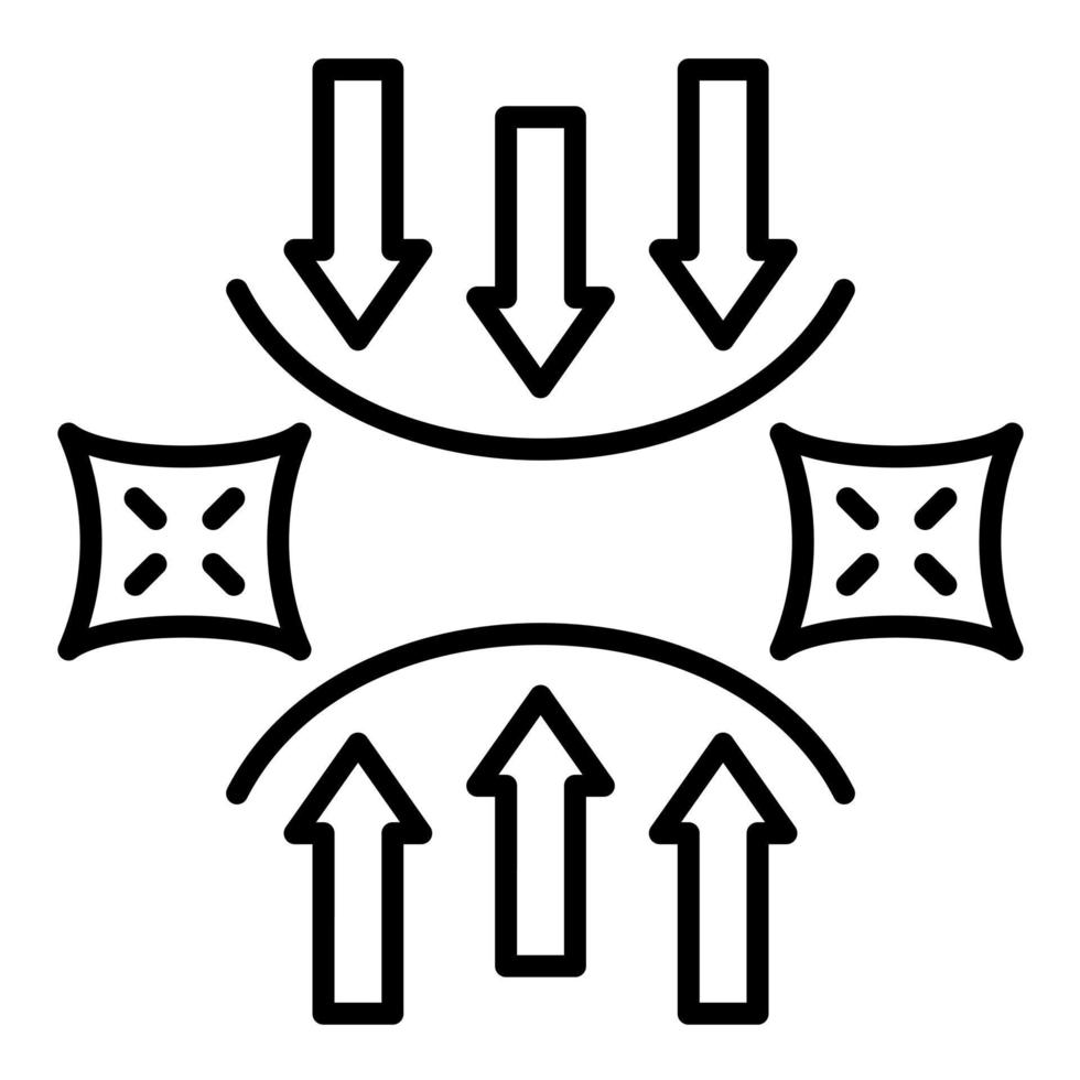 icône de ligne d'élasticité vecteur